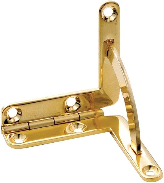 Solid Brass Large-Box Quadrant Hinge 1-5/8"W x 1-5/8"H x 9/32"