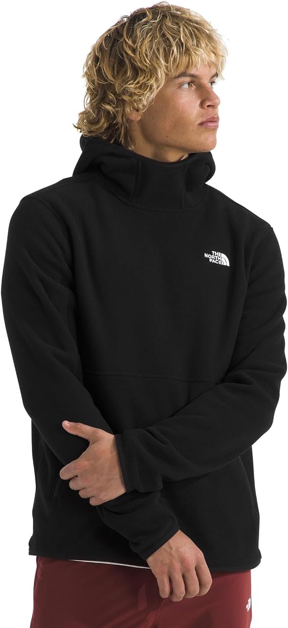 THE NORTH FACE Men's Glacier Fleece Pullover | 3 Piece Hood With Secure Zip Kangaroo Hand Pockets