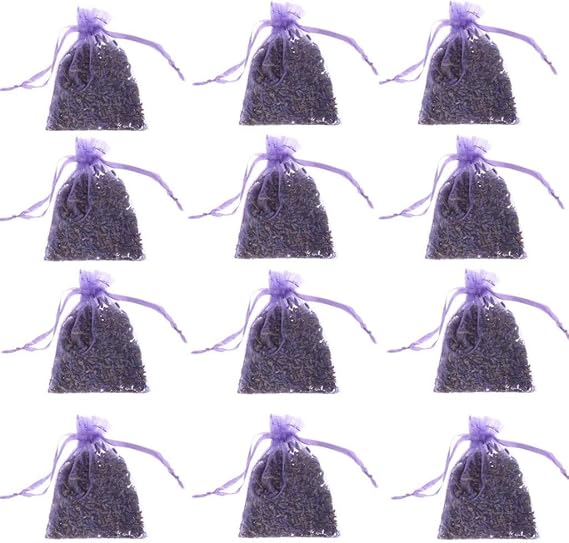 12 Pcs Dried Lavender Sachets Drawers Freshener For Drawers And Closets For Closet Deodorizer Freshener Dur Air Freshener Gel Renuzit