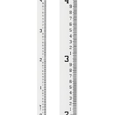 AdirPro 4" Wide Stream Gauge - Heavy Duty & All Weather Water Depth Gauge - Flow Meters, Feet/Inches Graduation (0-4')