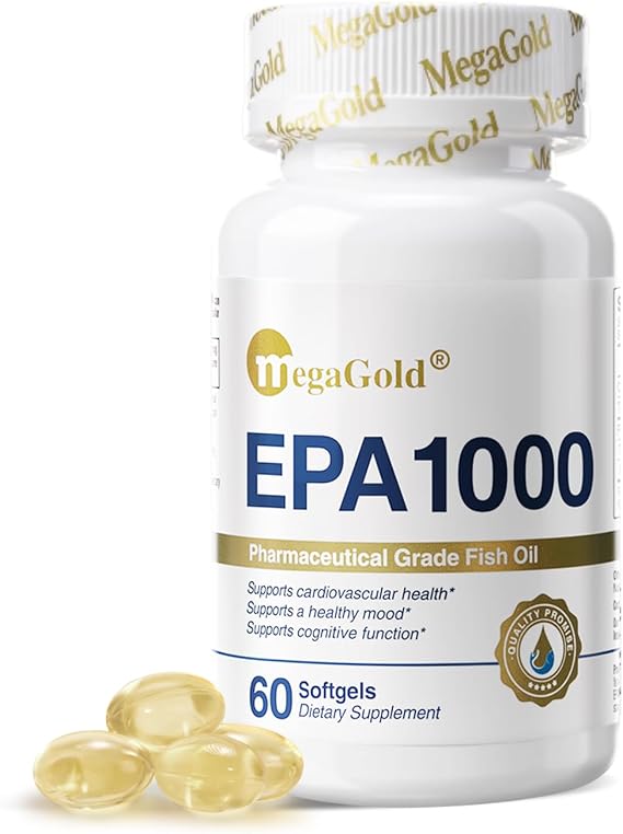 Omega 3 Fish Oil High EPA 1000mg Burpless Mini Softgels 60 Count
