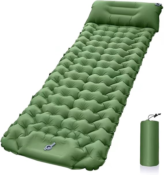 Thickened Inflatable Camping Mattress for Nissan Xterra 2010-2015 SUV 5-Seater, Portable Air Bed for Camping Hiking and Outdoor Travel,Green