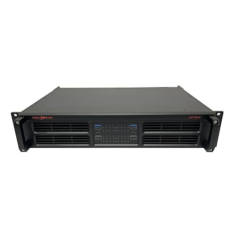 Novastar CVT4K-S Fiber Optic Media Converter, Fiber to Ethernet Converter with 16-Port Gigabit Output, Long-Distance Signal Extender for LED Screens, Display Walls, Video Panels, Control Systems