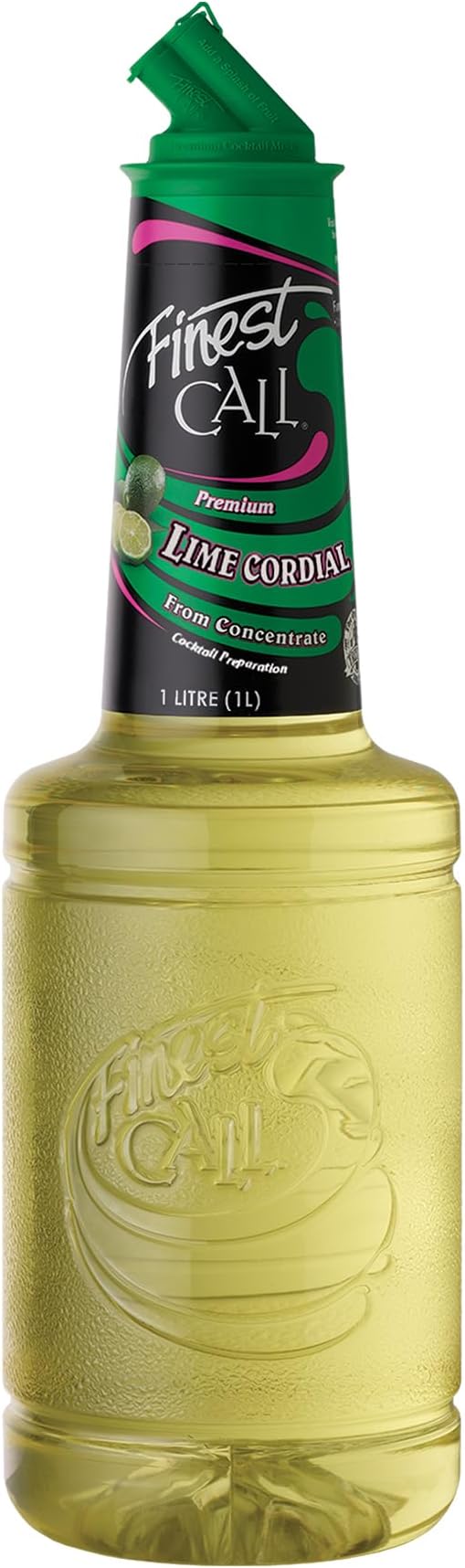 Finest Call Lime Cordial | Real Lime Juice | Bar Essential | 1 Litre Bottle