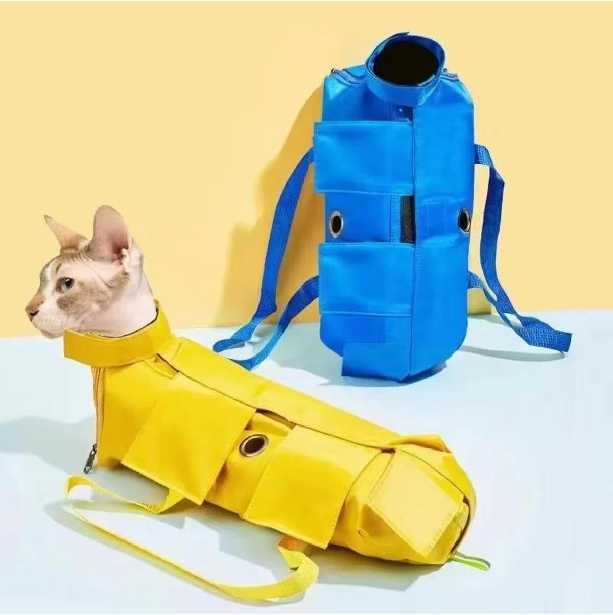 Küçük Silindir Kedi Köpek Taşıma Çantası L, Renkli