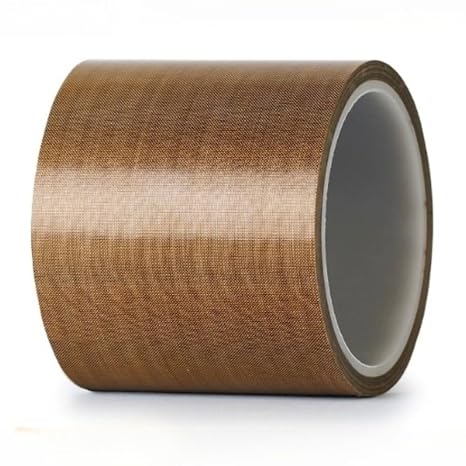 Fiidltekii PTFE High Temperature Resistance Adhesive Tape,Teflon Heat Insulation Electric Insulation Fire-Resistant Corrosion-Resistant Tapes with Non-Stick Back Side,0.13mm(T) x 60mm(W) x 10m(L)