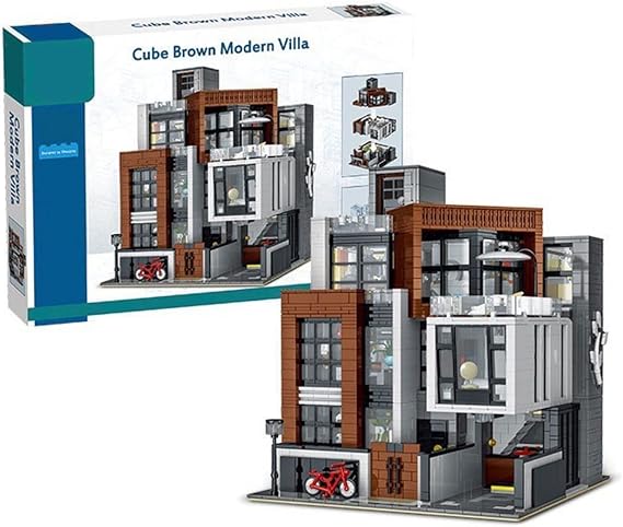 Modular House Building Set, Modern Villa City Street View Architecture Model Building Set, Building Toy Gift, Compatible with Lego, 3591 Pieces, 27 x 26.4 x 31.9 cm 10.6 x 10.4 x 12.6 inches