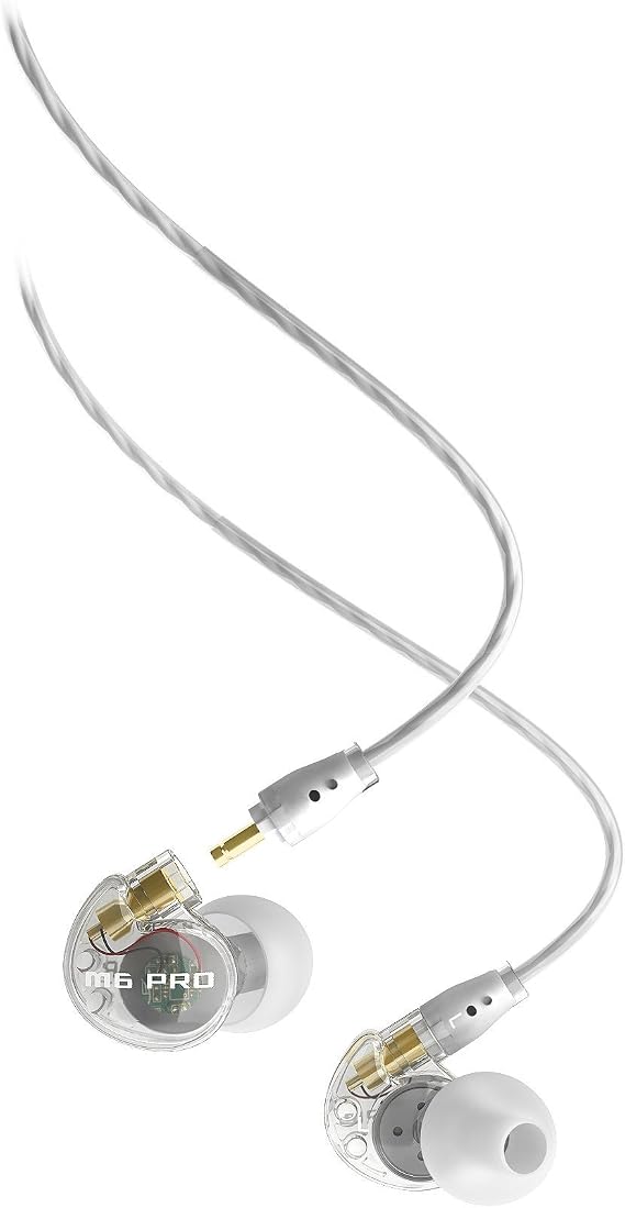 MEE audio Universal-Fit Noise-Isolating Musician's in-Ear Monitors with Detachable Cables (Clear) (Model: M6PRO 1st Generation) (Discontinued)