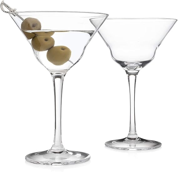 HISTORY COMPANY The Legendary Jack London Five OClock Double Martini Glass Classic LiteraryInspired 2-Piece Set (Gift Box Collection)