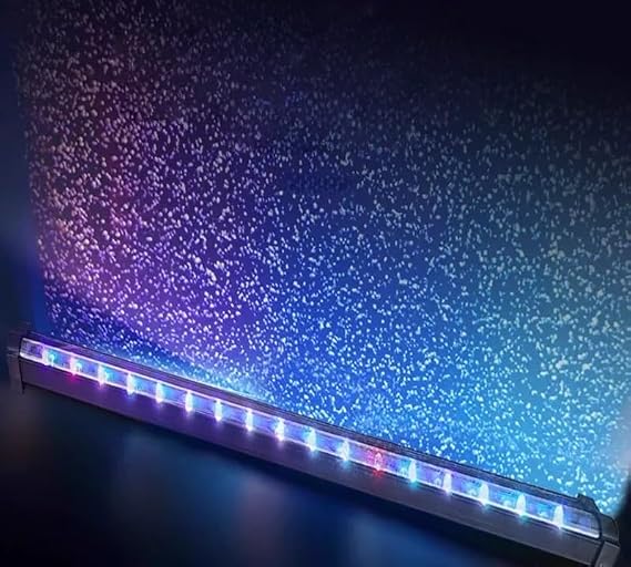 Waterproof Fish Tank Light - Color Gradient Changing LED + Air Bubble Lights for Aquarium, Submersible Underwater Light (36CM) [Energy Class A]