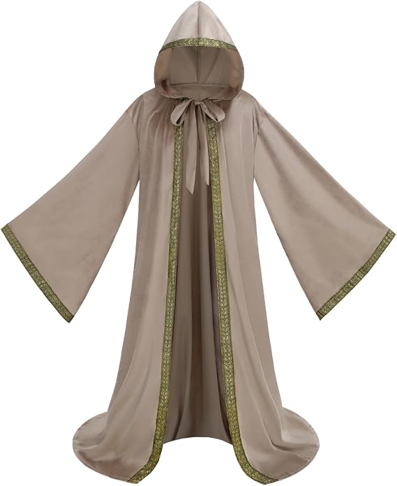 Colorful House Adults Hooded Velvet Wizard Cloak Costume for Halloween
