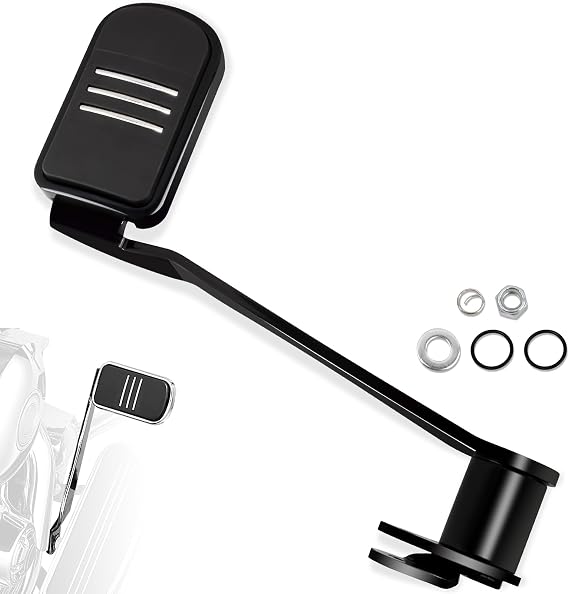 Rear Brake Lever w/Brake Pedal Pads for Harley 2014-2025 Touring