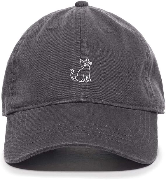 Cat Baseball Cap Embroidered Cotton Adjustable Dad Hat