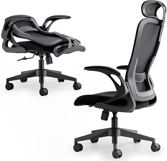 Tervo Model U - Folding Office Chair - Ergonomic Design for Small Spaces