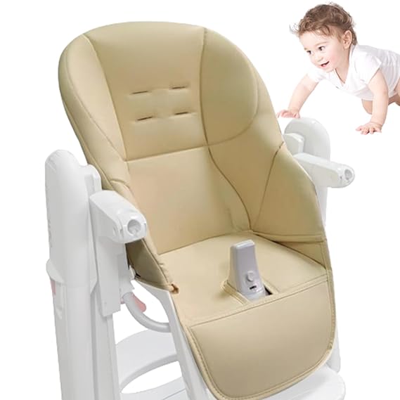LAFANDE High Chair Covers for Baby, Baby Dining Chair Cushion, Breathable Cushion Dining Chair, PU Leather with Padding Seat for Peg Perego Tatamia