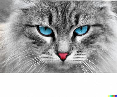 Theshai 5D Diamond Art Kits for Adults Cat, Diamond Art Kitten Animal Round Full Drill Crystal Rhinestone Embroidery Cross Stitch Diamond Arts for Home Wall Decoration 12X16Inch 30x40cm