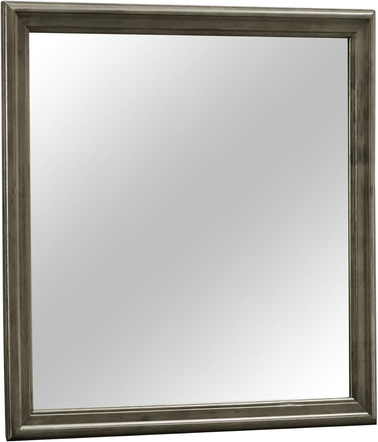 Louis Philippe Style Mirror, Decorative Wall Accent, Gray Finish, Use for Living Room or Bedroom