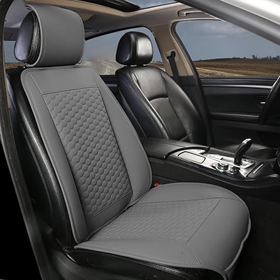 Black Panther Car Seat Cover, 1 Piece Universal Sideless Driver Seat Protector, Universal Fit 95% Vehicles, Without Lumbar Support (Gray)
