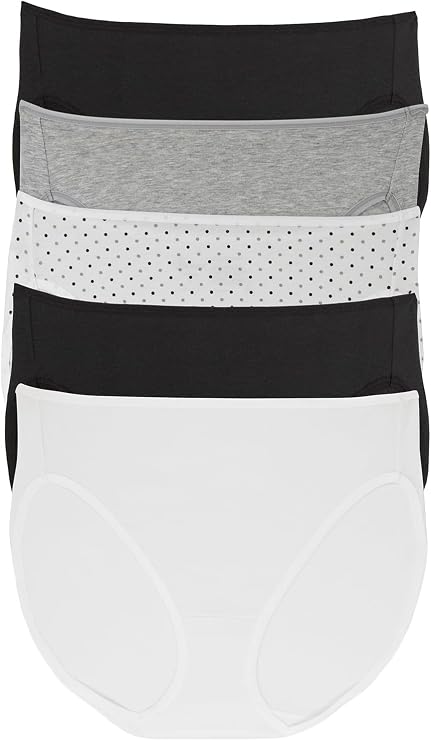 Felina - Cotton Modal Full Coverage Hi-Cut Underwear 5-Pack - Comfortable Cotton Hi-Cut Underwear for Women