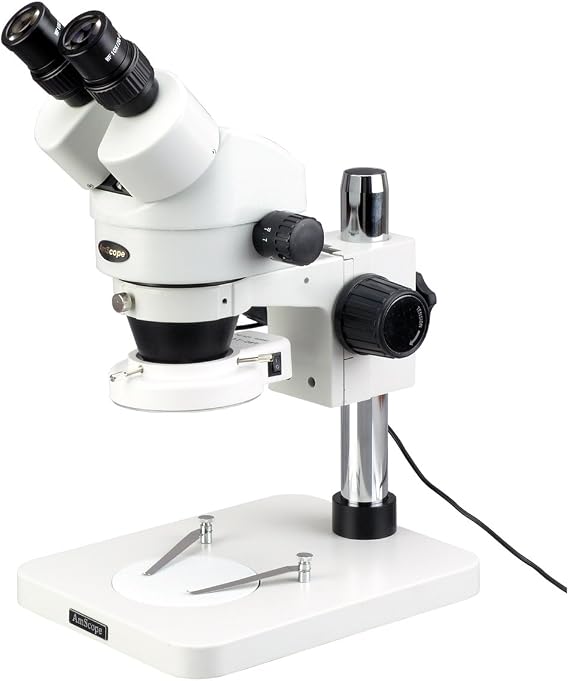 AmScope SM-1BSZ-144S Professional Binocular Stereo Zoom Microscope, WH10x