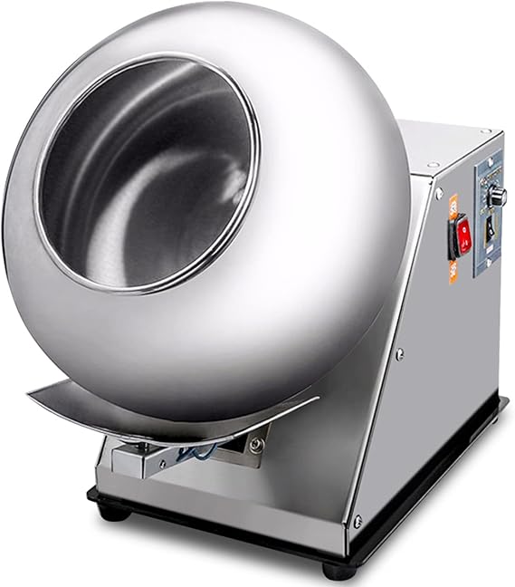 Electric Sugar Coating Machine, Commercial Automatic Tablet Sugar Coating Machine, 2-5kg/H Candy Coater Machine Chocolate Coating Polishing Machine,110V