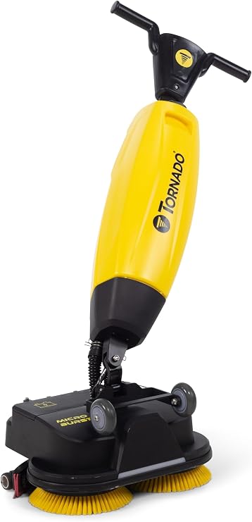 Tornado Microburst Ultra-Compact Battery-Operated Floor Scrubber Lightweight and Portable with Powerful Cleaning Performance