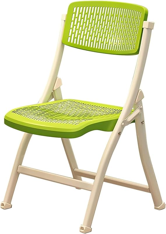 JSWHYBD PP Plastic Folding Chair Lightweight Folding Chair Easy to Fold and Store Comfortable and Durable Strong Load-Bearing Capacity Suitable for Parties Families and Offices(Green)