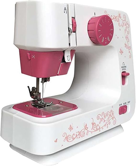 Mini Sewing Machine,Electric Overlocking Machines with 12 Built in Stitches,LED 2 Speed Household Sewing Tool for Clothes,Fabrics,DIY Home Travel