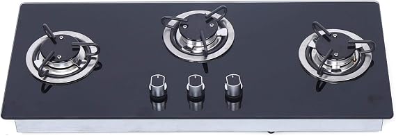 28 Inch Gas Cooktop,3 Burner LPG Gas Stove Hob with Tempered Glass(715x310x70mm) for Boat Caravan Camper,Portable and Mobile High Power Burner Gas Stovetop with Stainless Steel Drip Tray