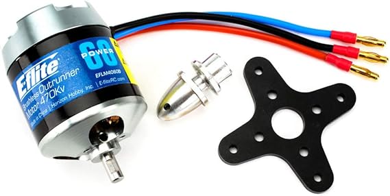 E-flite Power 60 Brushless Outrunner Motor 470Kv EFLM4060B Electric Brushless Motors Air