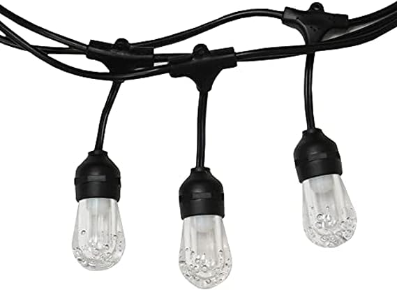 Ignite Color-Changing LED Hanging Cafe String Lights, 24ft Cord, 12 Lights Kit
