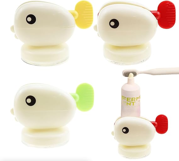 3Pcs Toothpaste Squeezer, Cut Whale Shape Rolling Toothpaste Tube Squeezer Dispenser Suction Cup Toothpaste Dispenser, Toothpaste Clip Holders for Family and Friends