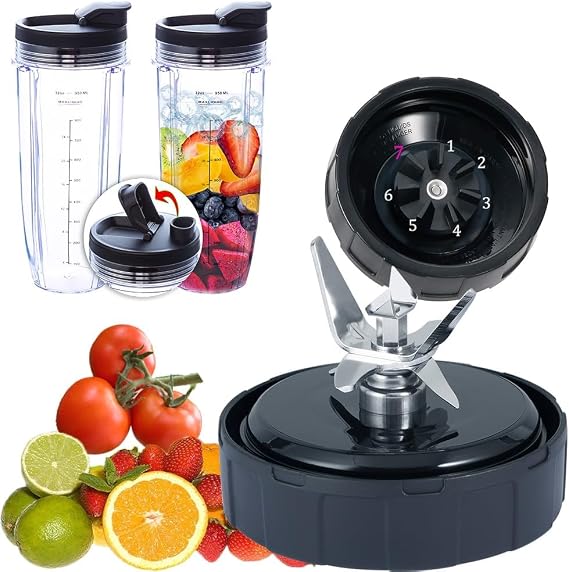 SS101 Replacement Blade and 32oz Cups for Ninja Blender SS150,SS151,SS300, SS350,SS351, SS351TGT, CO351B, SS100, SS101, SS101C, CO101B