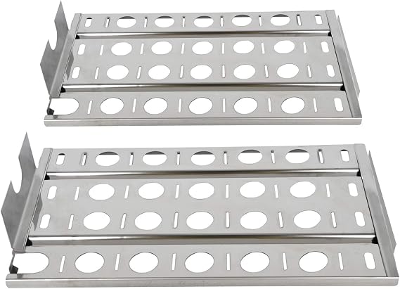 GasSaf Heat Plate for Lynx CS30, L27, L30, L30PSP, L30APSFR, L36, L42, L54, LBQ27FR Gas Grill, 2-Pack 16 7/8" Stainless Steel Briquette Tray(16 7/8" x 9 1/2")(Set of 2)