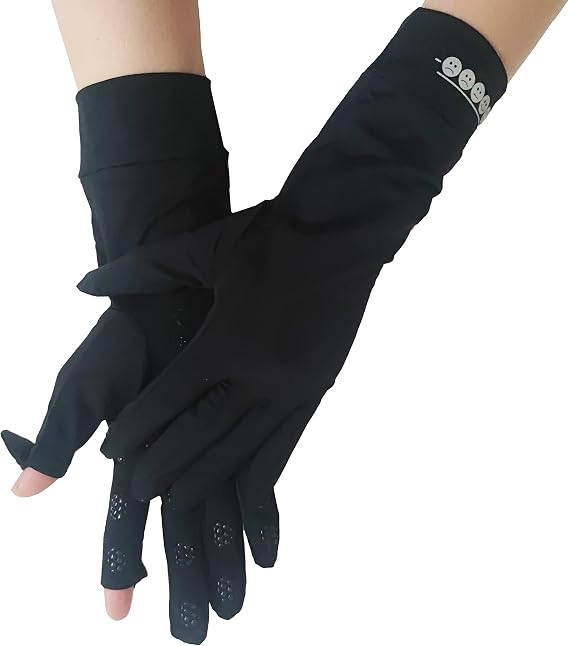 Women's UPF 50+ Sun UV Protection Driving Gloves (for S-M Hands)