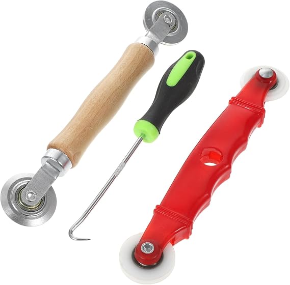 Window Screen Repair Kit with Bearing Roller and Hook Tool Set