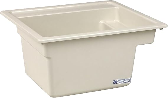 Mustee 25BT Vector Multi Task Sink, 22-Inch x 25-Inch, Biscuit