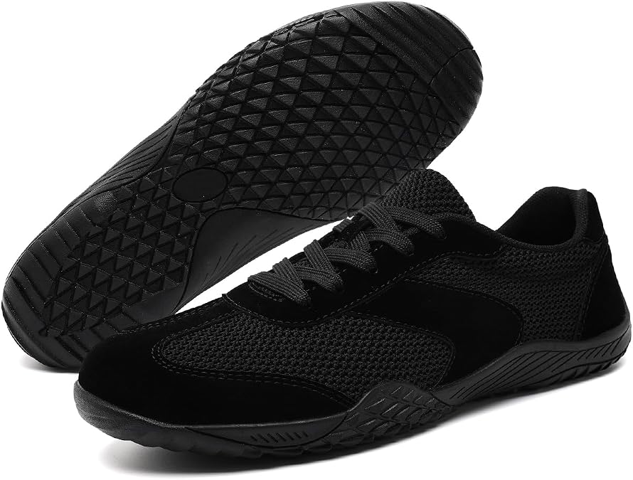 Men's Barefoot Trail-Running Breathable Shoes Wide Toe-Box Zero-Drop Sole Optimal Traction