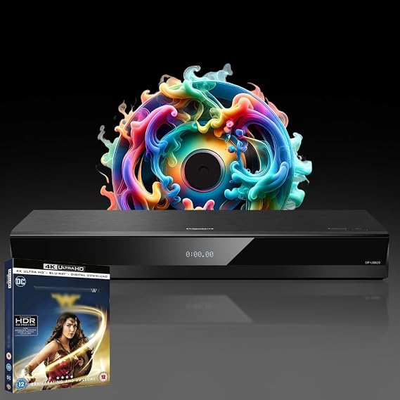 Blu-ray Player Compatible with Panasonic DP-UB820 MultiRegion Blu-ray Region A, B & C - DVD Regions 1-8 - Bundle Including WW 4K UHD Disc