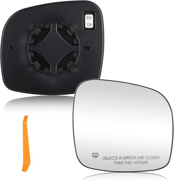 Passenger Right Side Mirror with Heated Fit for 2008-2020 Dodge Grand Caravan, for 2008-2016 Chrysler Town & Country, for 2012-2015 RAM C/V, for 09-2014 VW Routan, Replacement for 68026176AB CH1325107