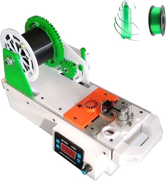 3D Recycled PET Filament Maker,3D Printer Extruders w/Digital Display,Temperature&Speed Adjustable,Desktop Filament Maker for Families (Color)