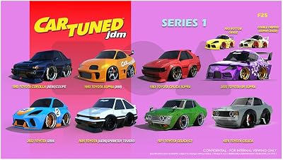 Diecast Model Car Compatible with CarTuned 2025 Series 1 JDM Tuners Assortment 8 Cars Set 164 Factory Seal Box 558675