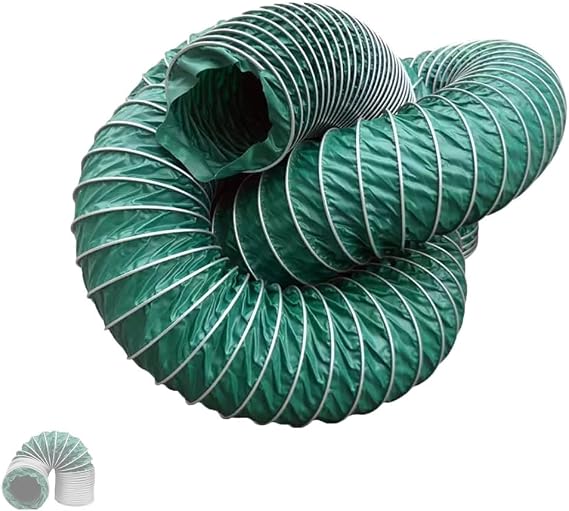 Flexible Duct Hose 8" 12" 16" Retractable Exhaust Hose Waterproof Heat Resistant Canvas Air Duct Pipe for Extractor Fan Range Hood