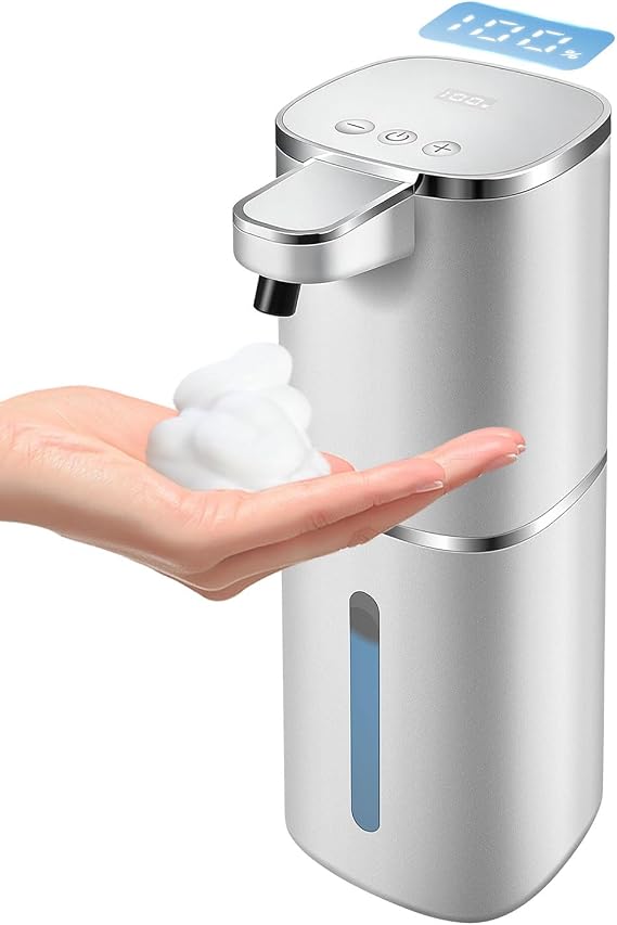 Automatic Foaming Soap Dispenser Touchless, Digital Display, Rechargeable