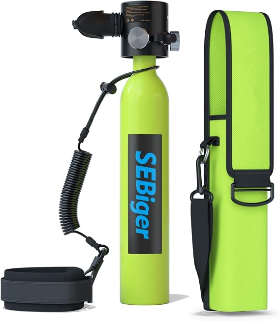 Mini Scuba Tank Diving Tank Supports Diving Time Underwater Breath Devices for Diving, DOT Certified Mini Scuba Tank Made of Aviation Aluminum for Underwater Exploration