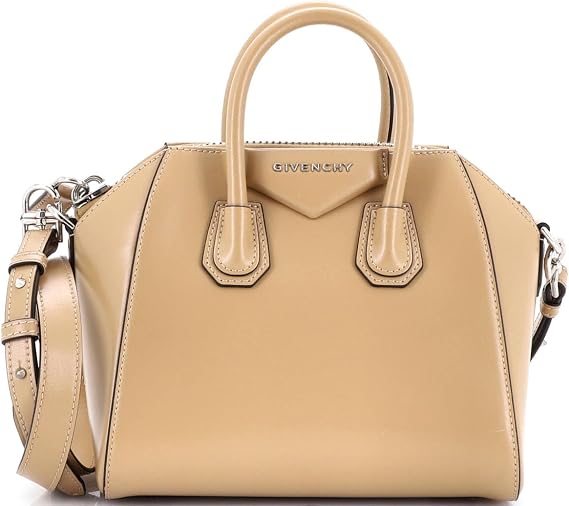 Pre-Loved Antigona Bag Glazed Leather Mini, Neutral
