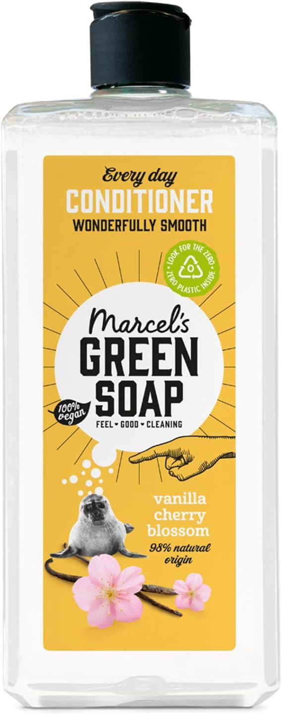 Marcel's Green Soap - Every Day Conditioner Vanilla & Cherry Blossom - Liquid Hair Conditioner - Microplastic-free formula - Vegan - 300 ml