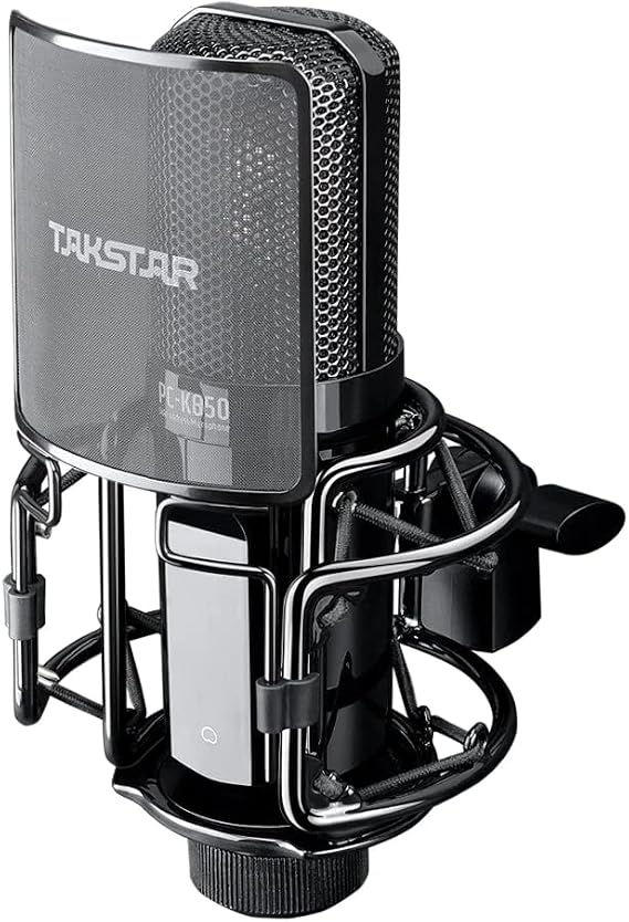 TAKSTAR PC-K850 XLR Studio Microphone with 34mm Gold-Plated Diaphragm