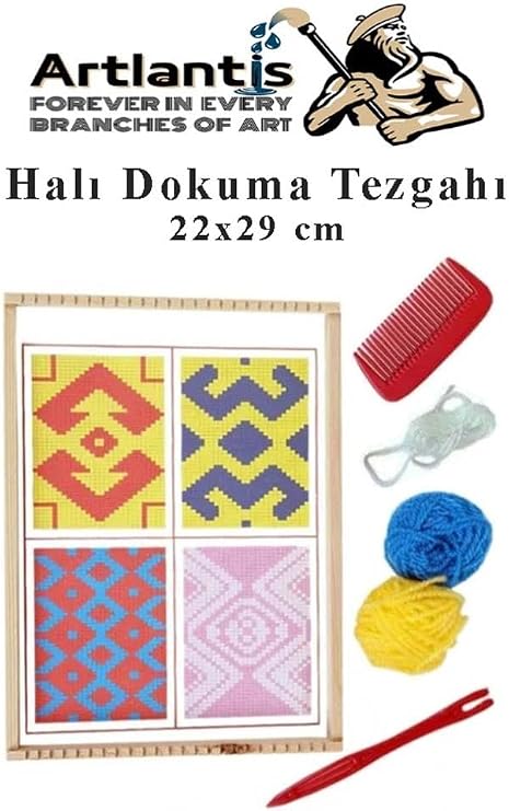 Carpet Weaving Loom 1 Pack Hobby School Craft Children's Carpet Weaving Loom Set 22x29 cm