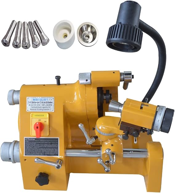TECHTONGDA Cutter Grinder Drill Sharpener Sharpening Machine for End Mill Twist Drill Cutter Grinding Tool 220V R8 Collects